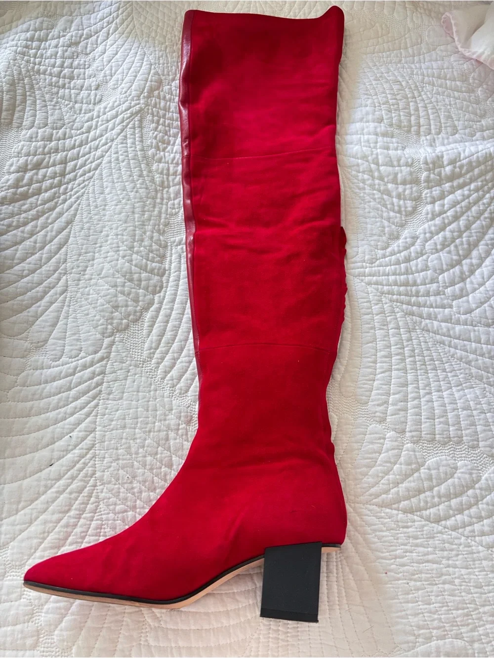 Vero Cuoio Red Thigh high Leather Boots, as new
